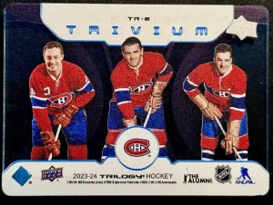 2023-24 Trilogy #TR-2 Richard, Richard, Beliveau-Montreal Trivium-Plexi back